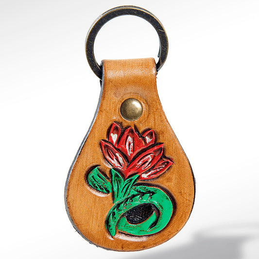 LC-ADKR154 Hand Tooled Genuine Leather Keyring