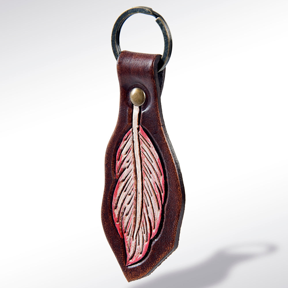LC-ADKR160 Hand Tooled Genuine Leather Keyring