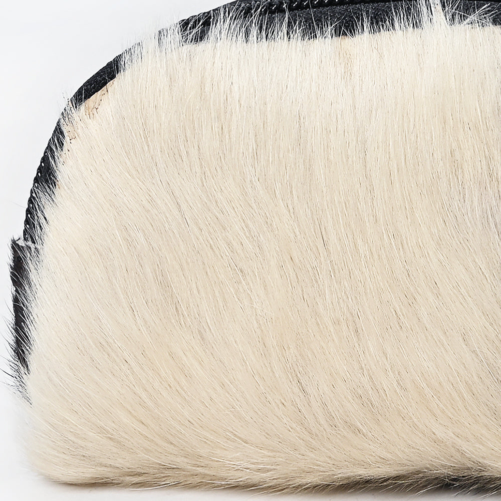 ADBG444 Hair-On Cowhide Leather Coin Purse Western Mini Zip Wallet