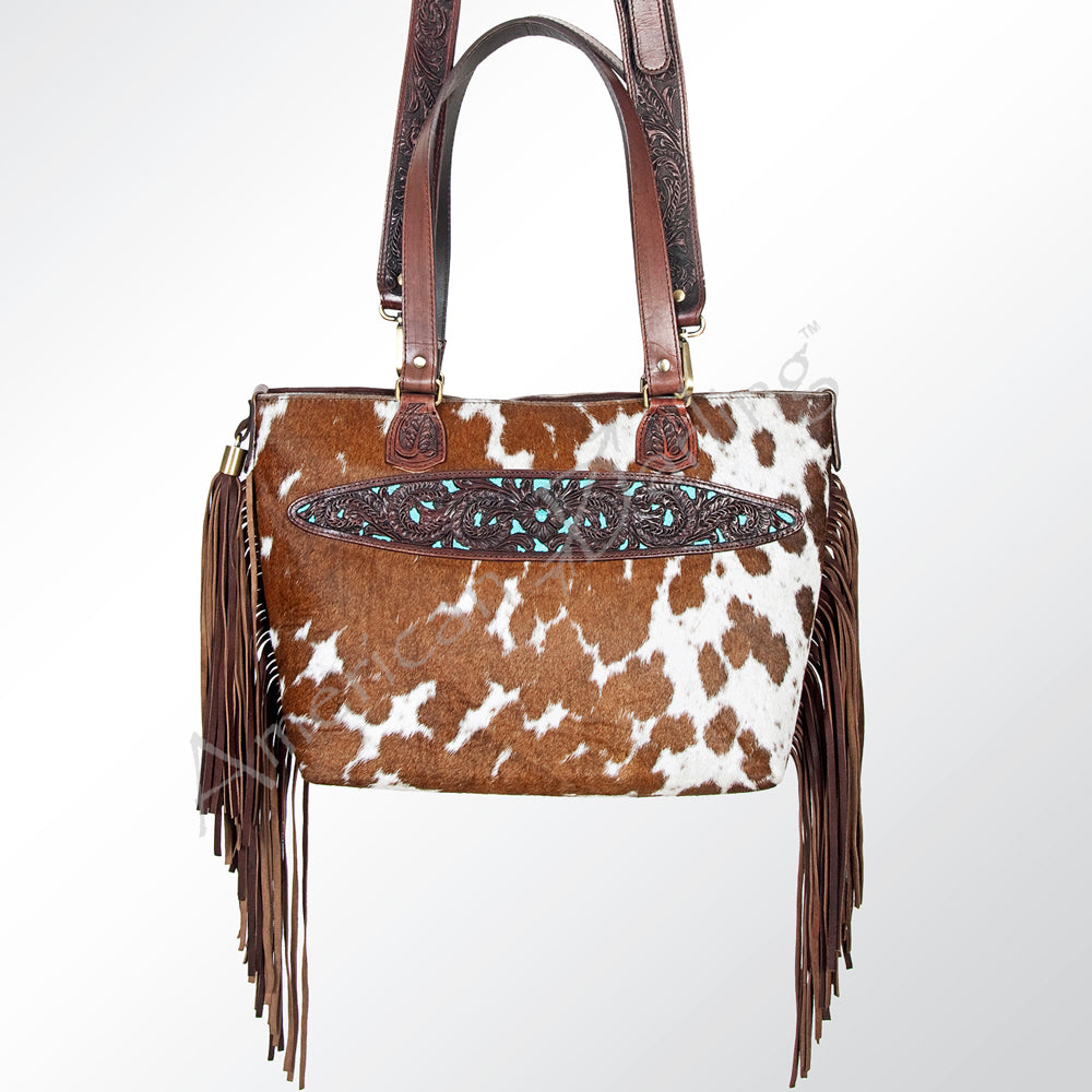 LC-ADBGI103B Tote Hand Tooled Genuine Western Leather Women Bag
