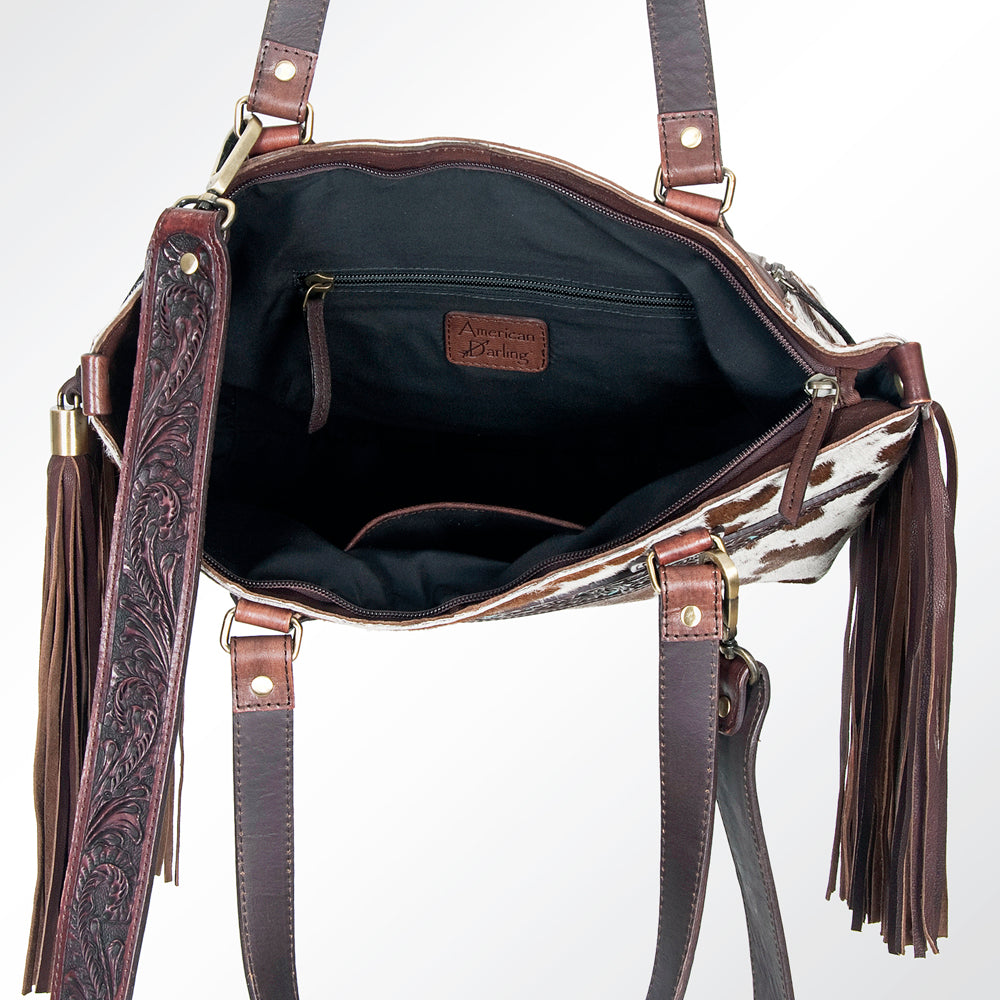 LC-ADBGI103B Tote Hand Tooled Genuine Western Leather Women Bag