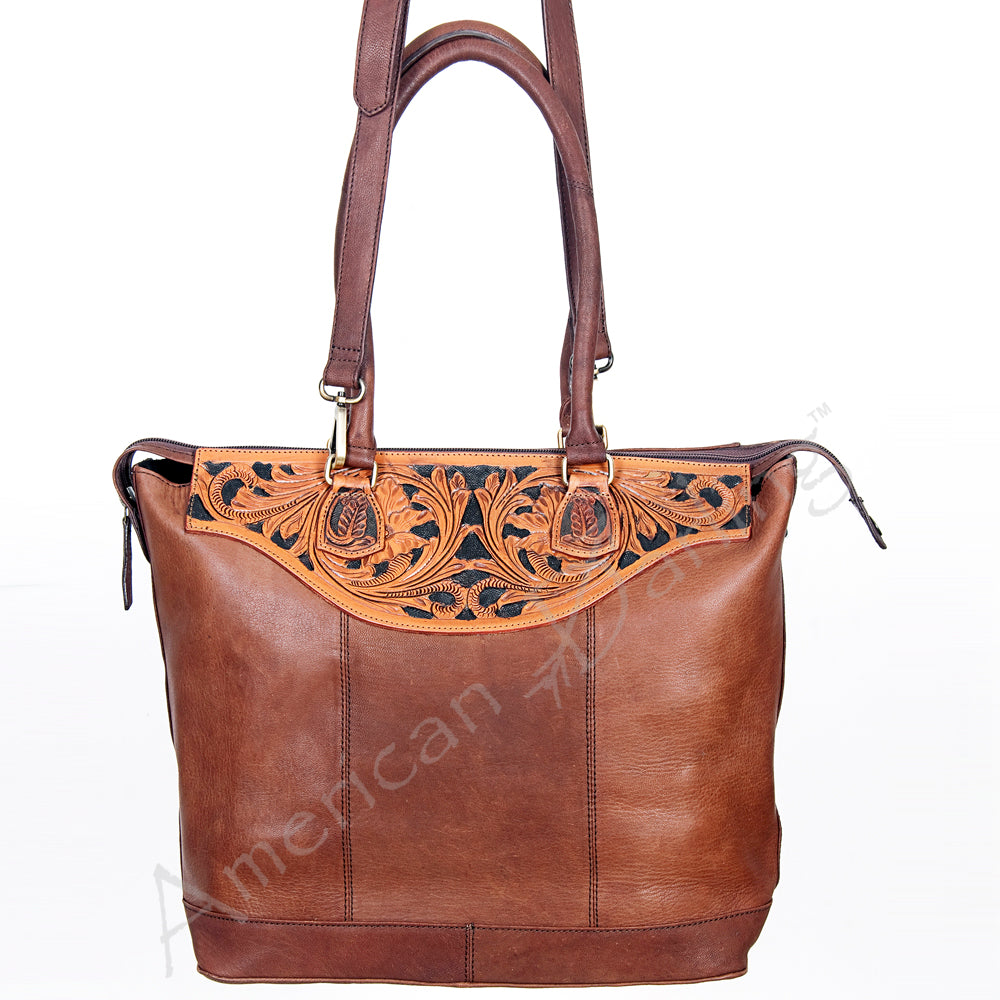LC-ADBGI105C Tote Hand Tooled Genuine Western Leather Women Bag