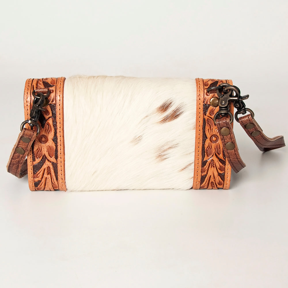 ADBG518 Cowhide Wallet Bag with Turquoise Hand-Painted Leather Accents