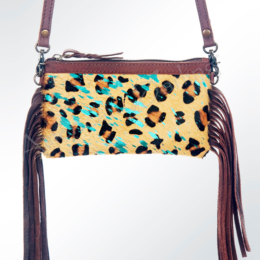 ADBGS142 Mini Crossbody - Hair-On Leather Fringe Bag with Removable Strap