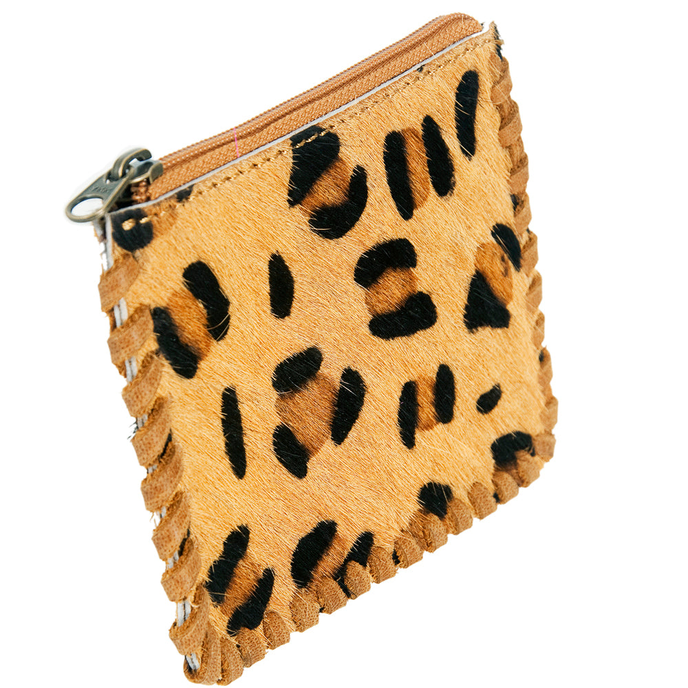ADBG536 American Darling Handcrafted Braided Printed Hair-On Cowhide Coin Purse Bag