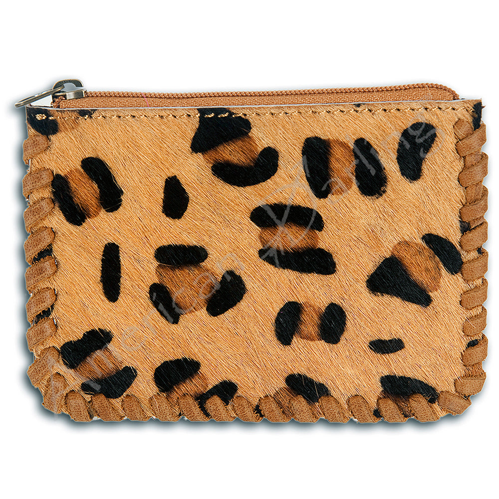 ADBG536 American Darling Handcrafted Braided Printed Hair-On Cowhide Coin Purse Bag