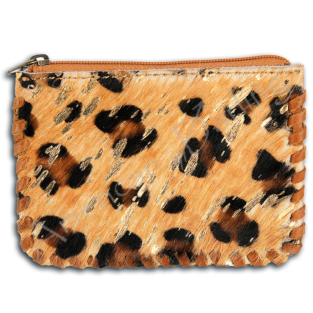 ADBG536 American Darling Handcrafted Braided Printed Hair-On Cowhide Coin Purse Bag