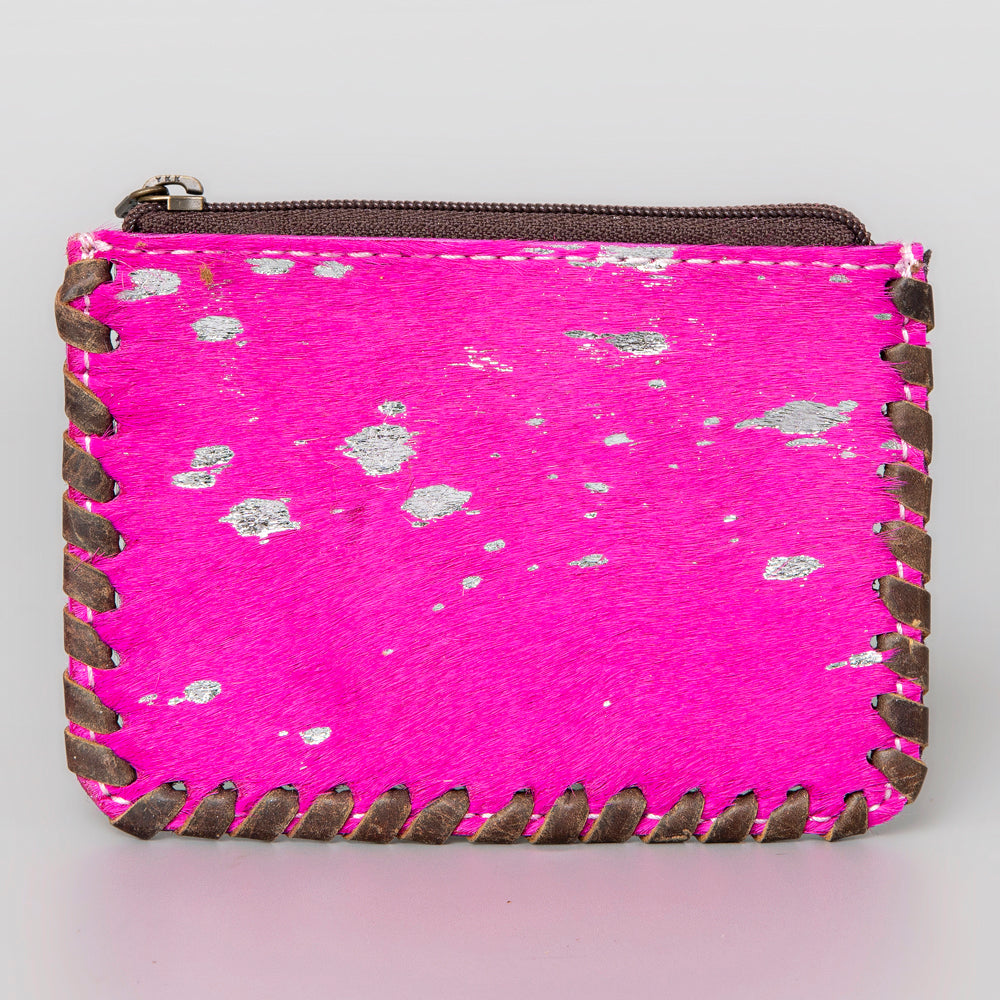 ADBG536 American Darling Handcrafted Braided Hair-On Cowhide Coin Purse Bag