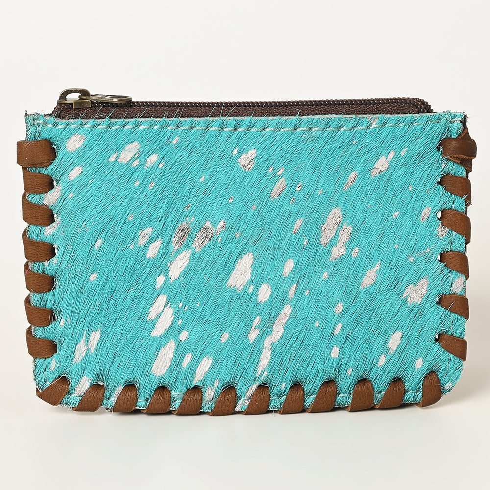 ADBG536 American Darling Handcrafted Braided Hair-On Cowhide Coin Purse Bag