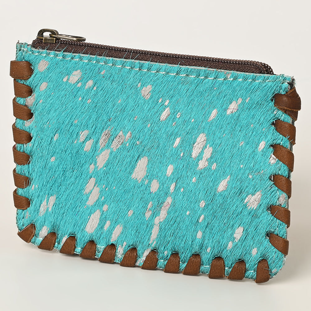 ADBG536 American Darling Handcrafted Braided Hair-On Cowhide Coin Purse Bag