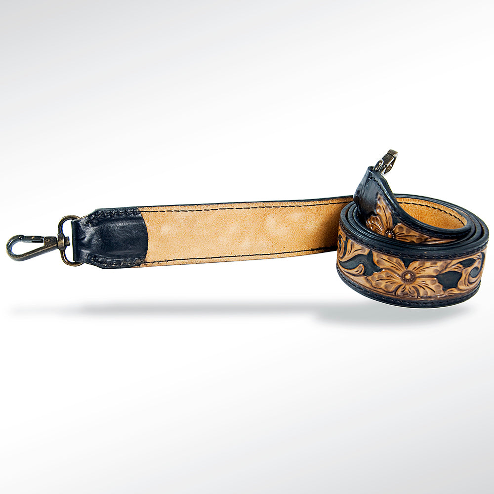 LC-ADSTF112 Hand Tooled Genuine Leather Handle Strap