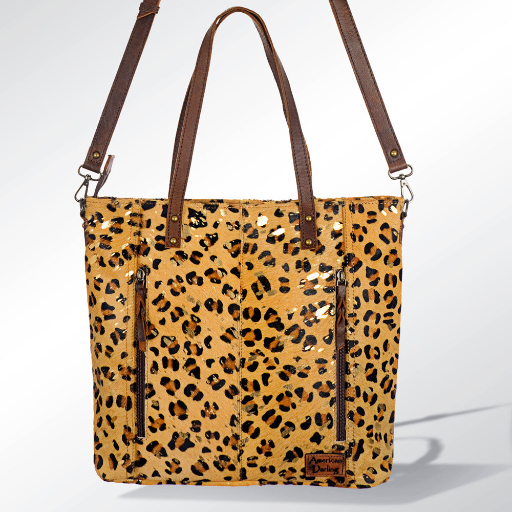 ADBG106 American Darling Hair-on Cowhide Western Tote Bag Genuine Leather