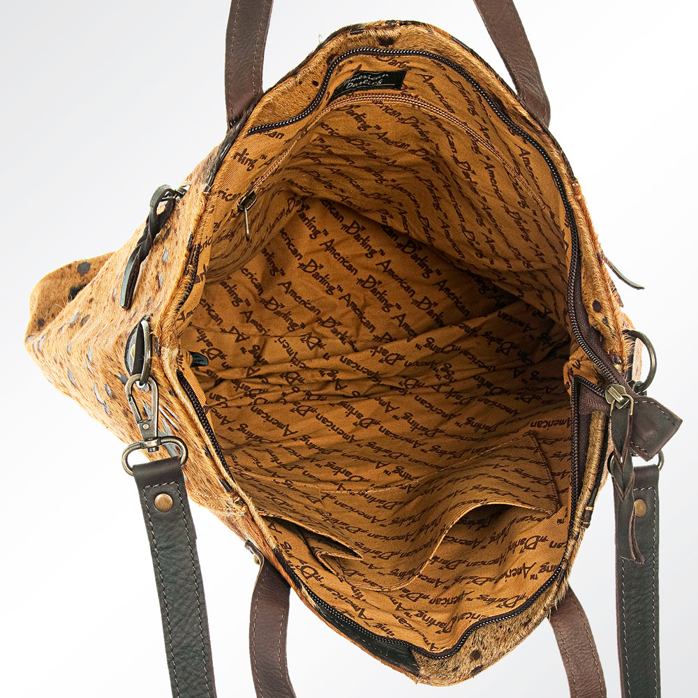ADBG106 American Darling Hair-on Cowhide Western Tote Bag - Genuine Leather