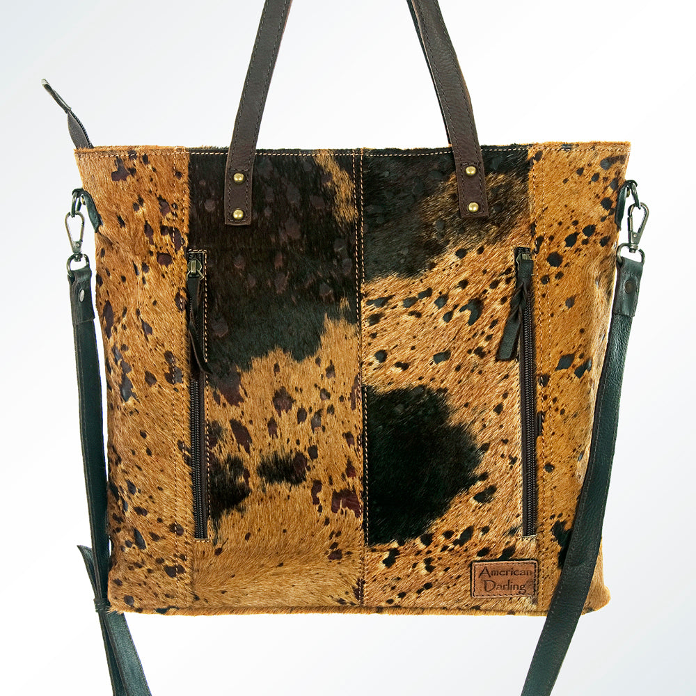 ADBG106 American Darling Hair-on Cowhide Western Tote Bag Genuine Leather
