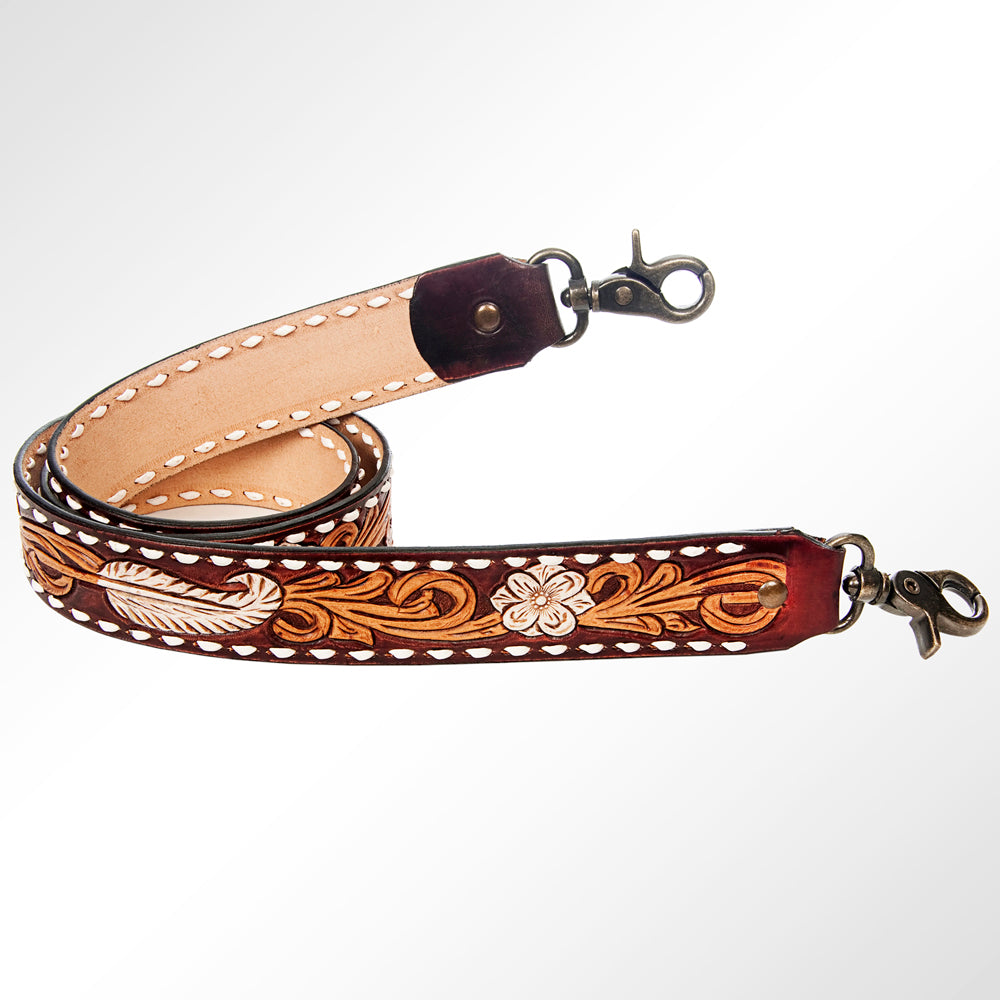 LC-ADSTF118 Hand Tooled Genuine Leather Handle Strap