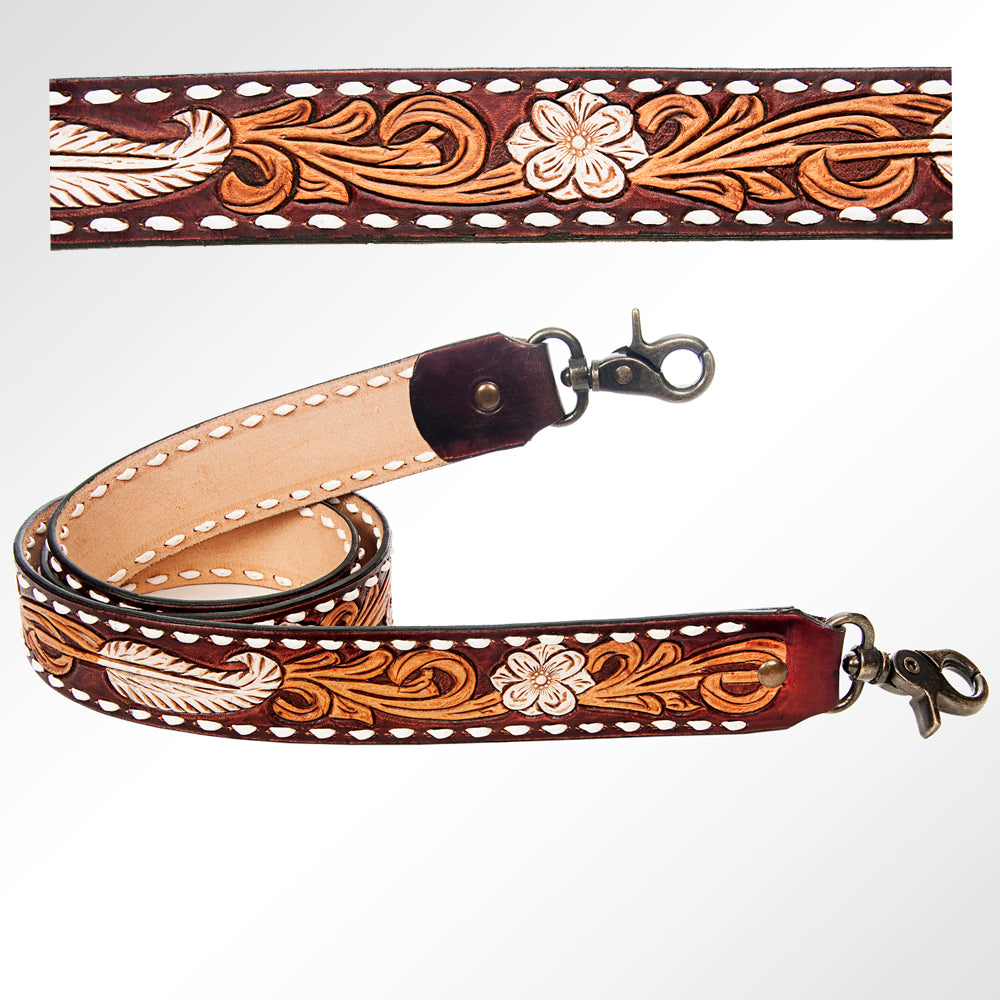 LC-ADSTF118 Hand Tooled Genuine Leather Handle Strap