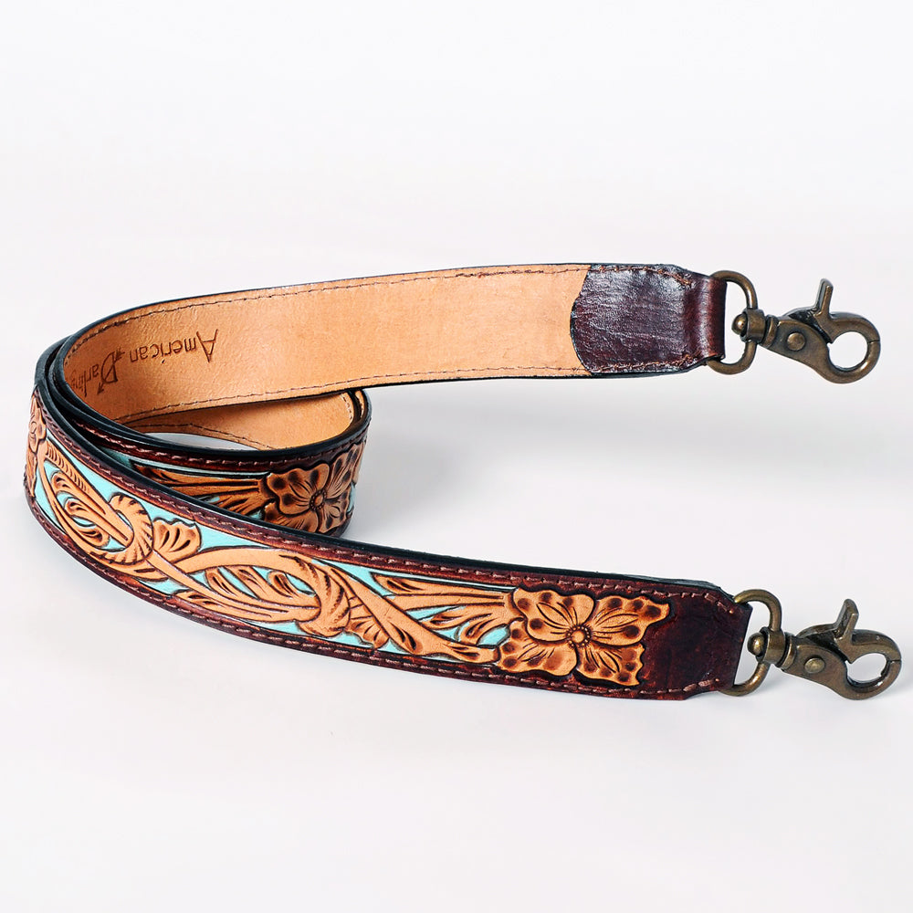 LC-ADSTF119 Hand Tooled Genuine Leather Handle Strap
