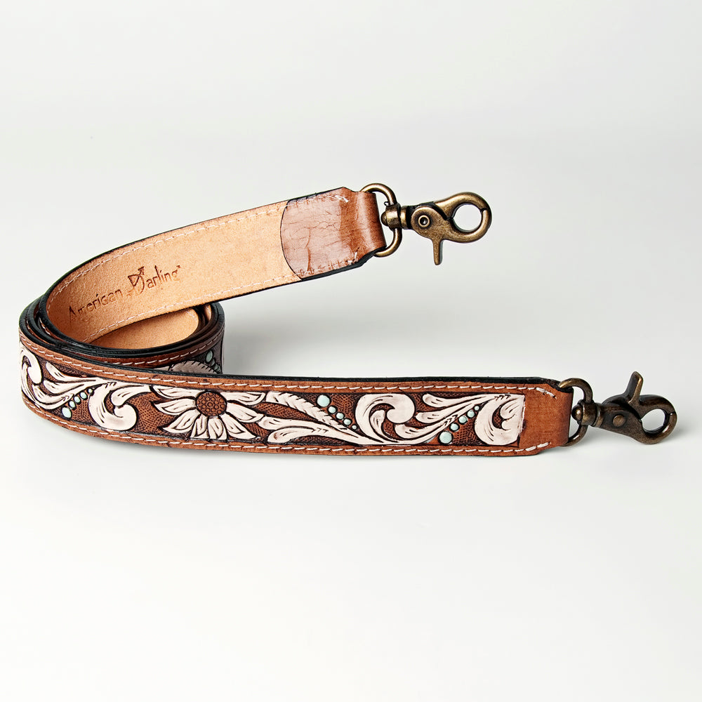 LC-ADSTF123 Hand Tooled Genuine Leather Handle Strap