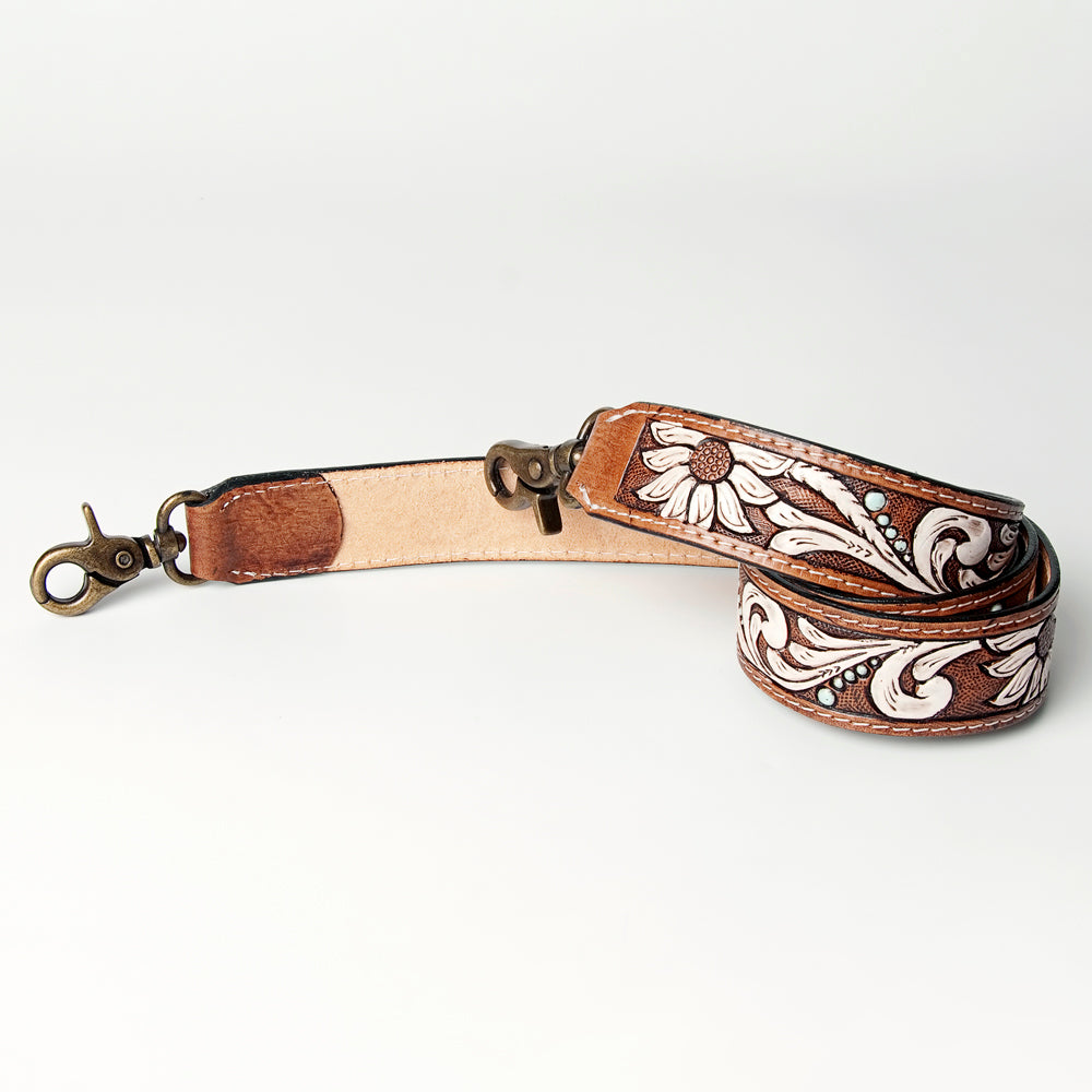 LC-ADSTF123 Hand Tooled Genuine Leather Handle Strap