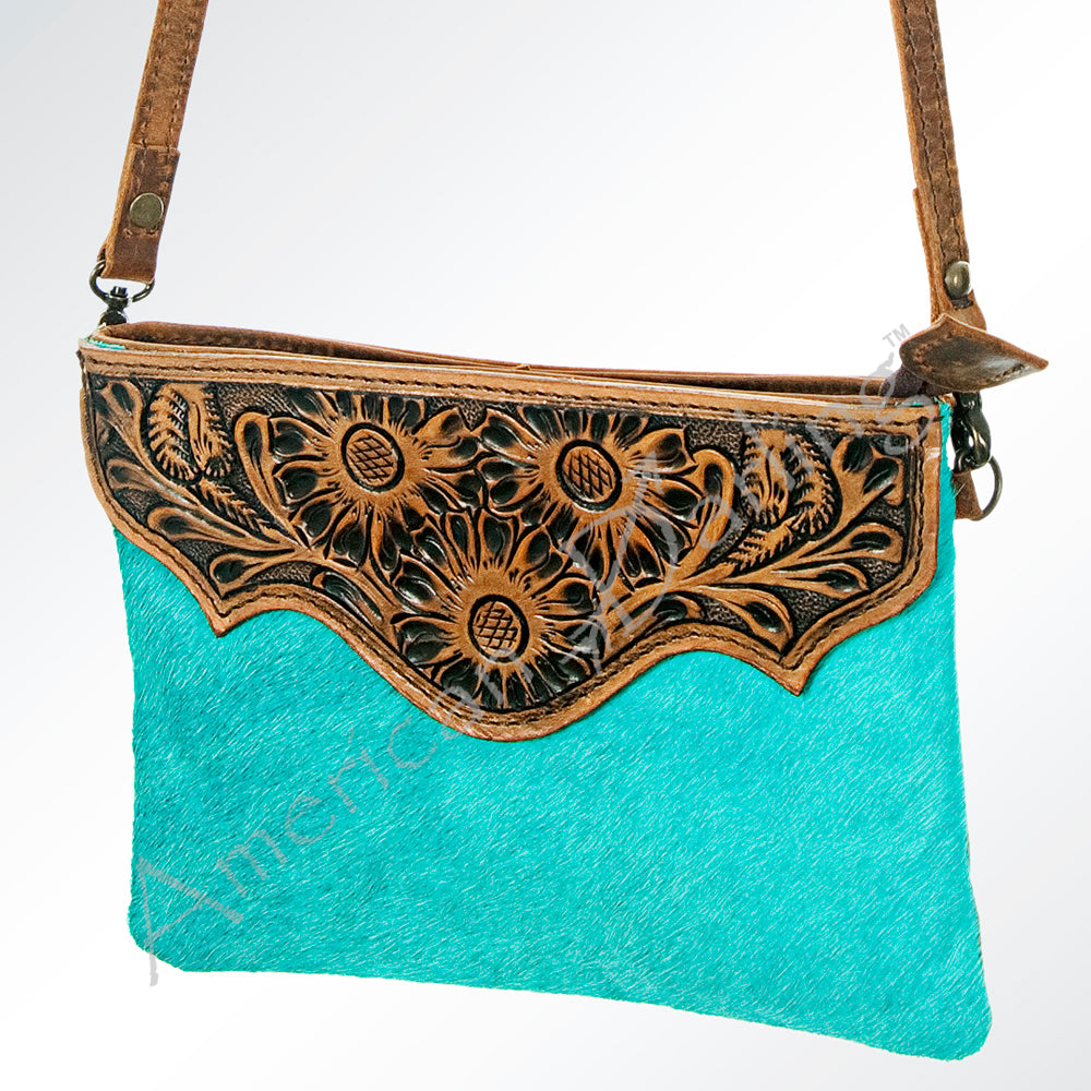 LC-ADBG547TRQ3 Crossbody Hair-On Genuine Western Leather Women Bag