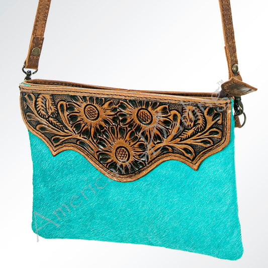 LC-ADBG547TRQ3 Crossbody Hair-On Genuine Western Leather Women Bag