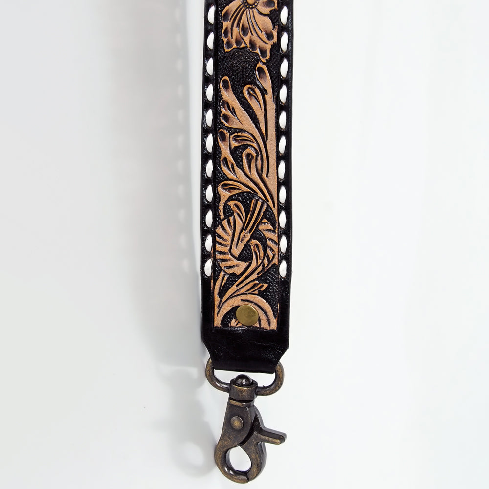 LC-ADSTF112 Hand Tooled Genuine Leather Handle Strap