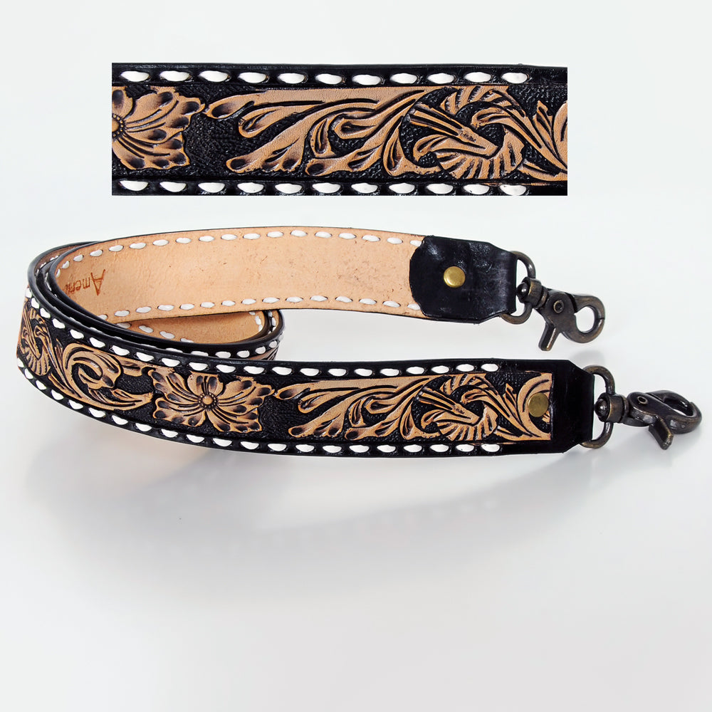 LC-ADSTF112 Hand Tooled Genuine Leather Handle Strap