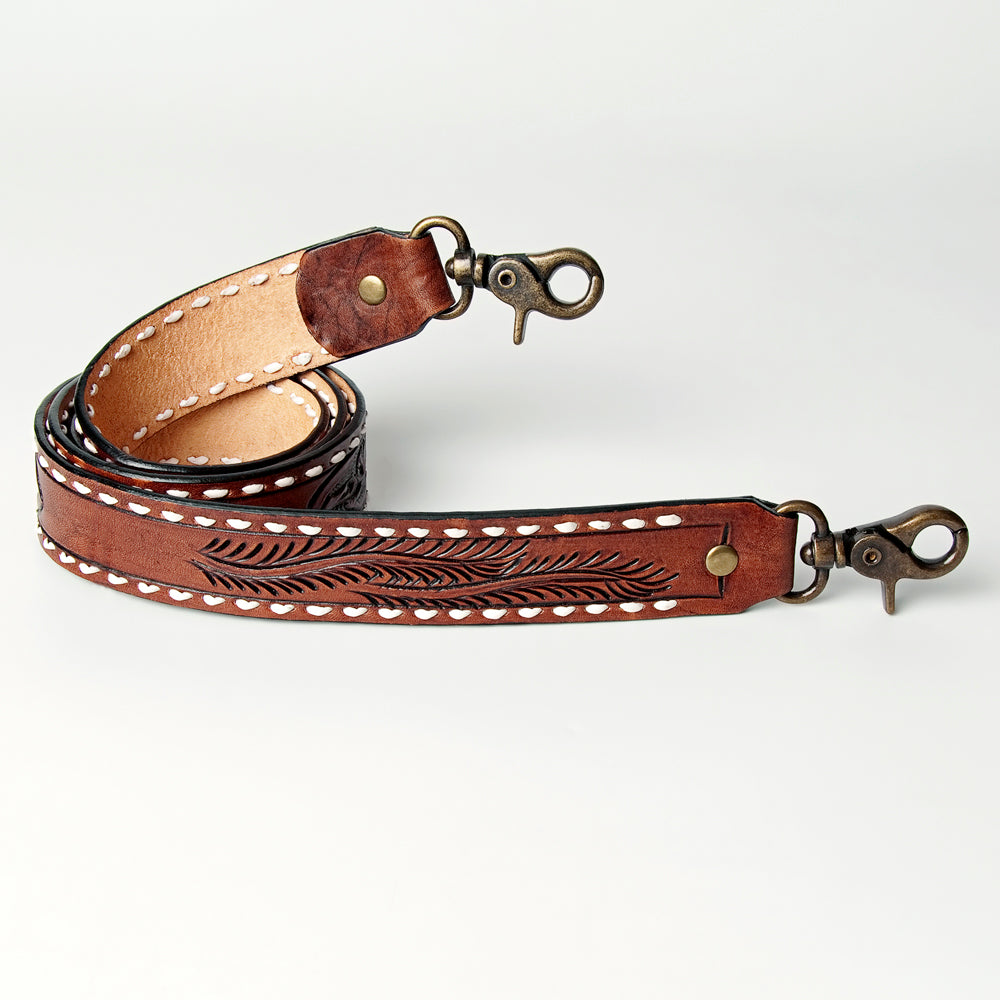 LC-ADSTF125 Hand Tooled Genuine Leather Handle Strap