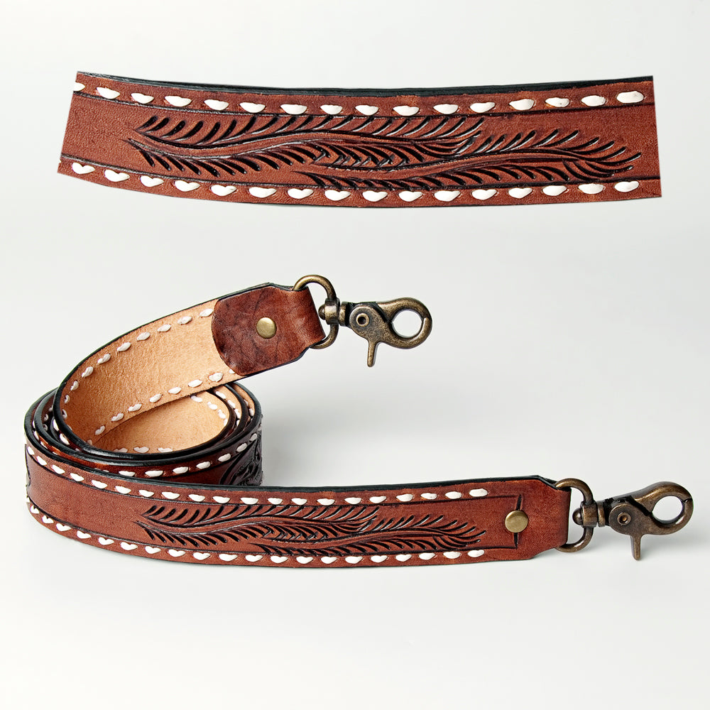 LC-ADSTF125 Hand Tooled Genuine Leather Handle Strap