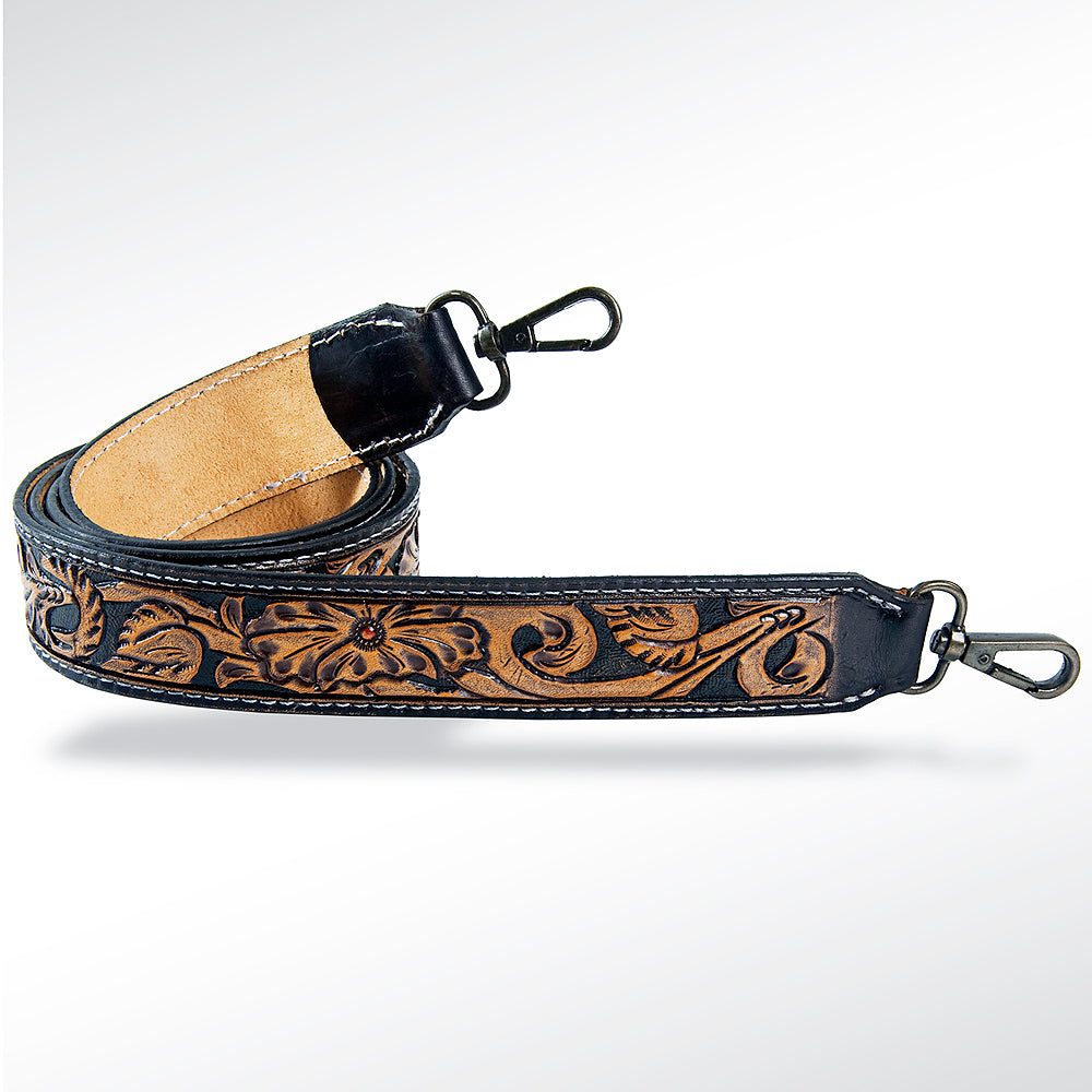 LC-ADSTF126 Hand Tooled Genuine Leather Handle Strap