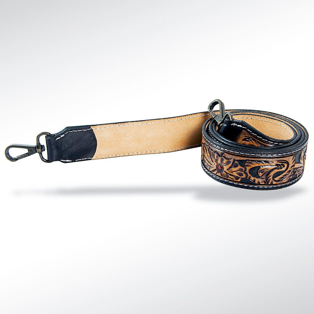 LC-ADSTF126 Hand Tooled Genuine Leather Handle Strap