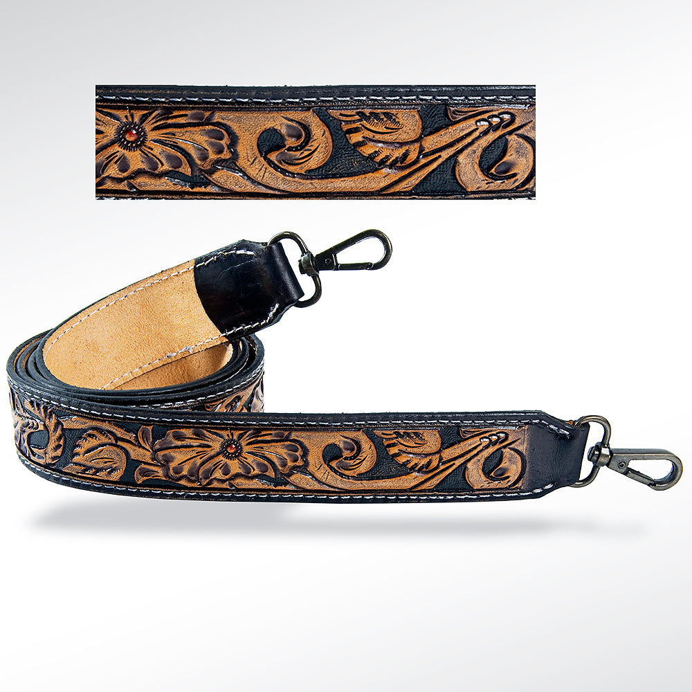 LC-ADSTF126 Hand Tooled Genuine Leather Handle Strap