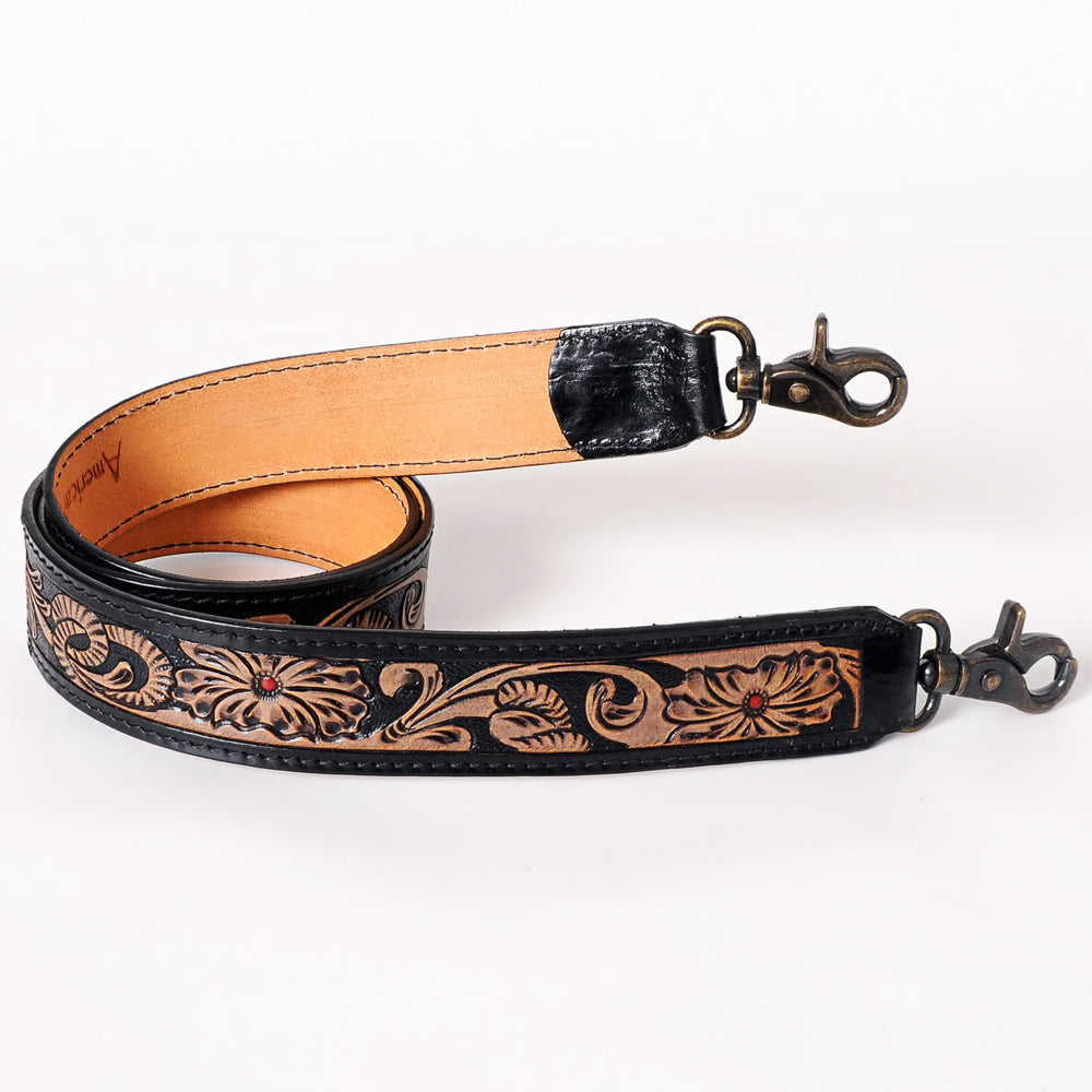 LC-ADSTF126 Hand Tooled Genuine Leather Handle Strap