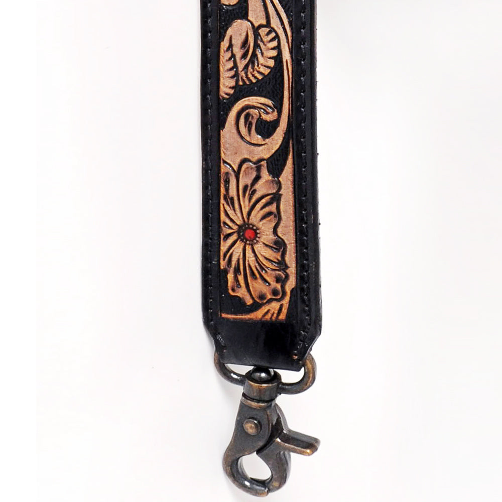 LC-ADSTF126 Hand Tooled Genuine Leather Handle Strap
