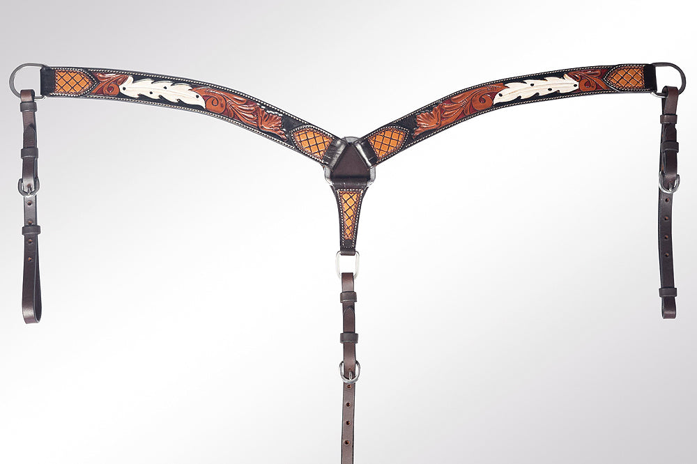 LC-ADEE306-BC Western Leather Breast Collar