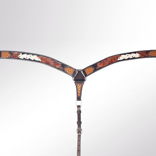 LC-ADEE306-BC Western Leather Breast Collar