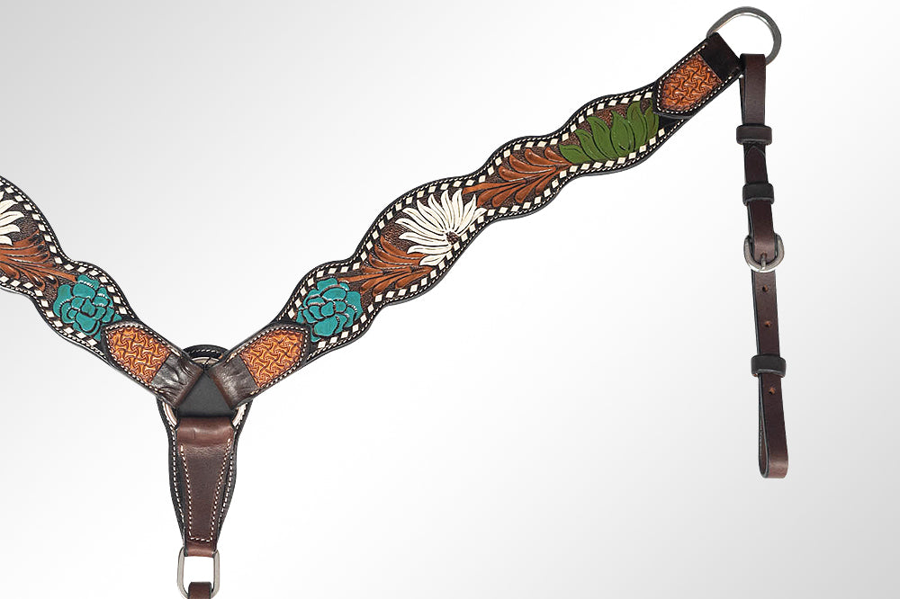 LC-ADEE316-BC Western Leather Breast Collar