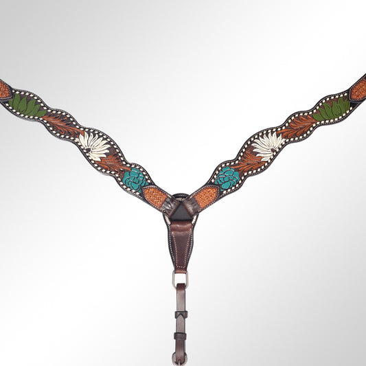 LC-ADEE316-BC Western Leather Breast Collar