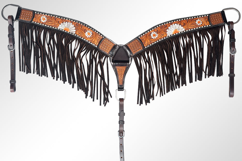 LC-ADEE326-BC Horse Western Leather Breast Collar