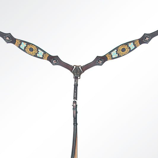 LC-ADPAF109-BC Western Leather Breast Collar