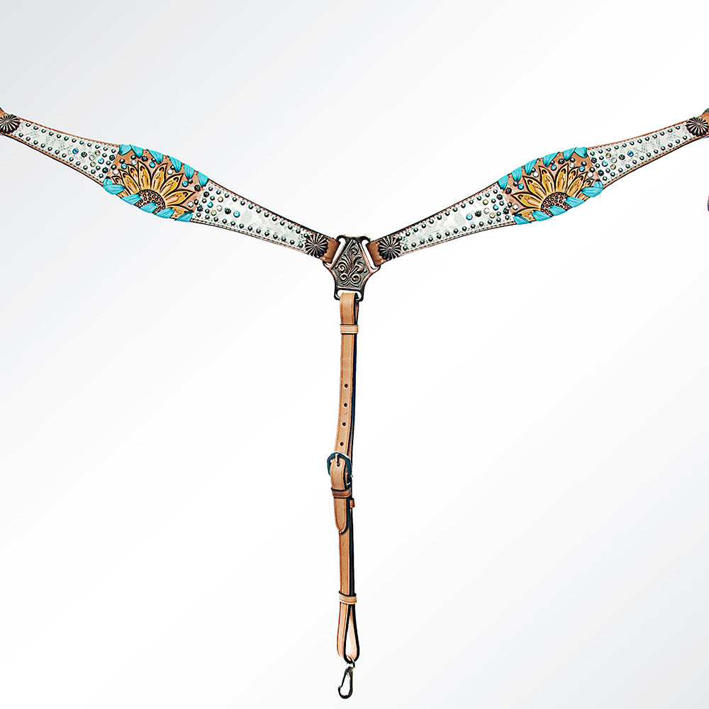 LC-ADPAF110-BC Western Leather Breast Collar