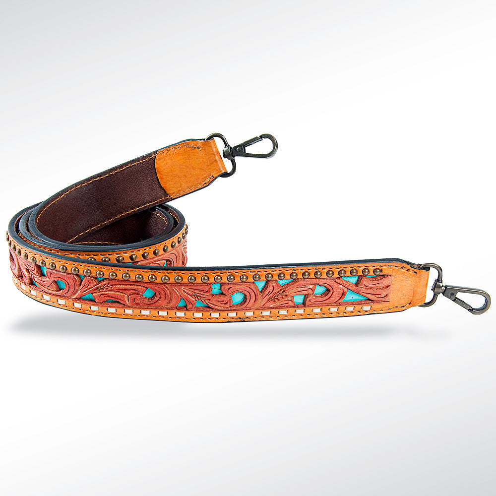 LC-ADSTF131 Hand Tooled Genuine Leather Handle Strap