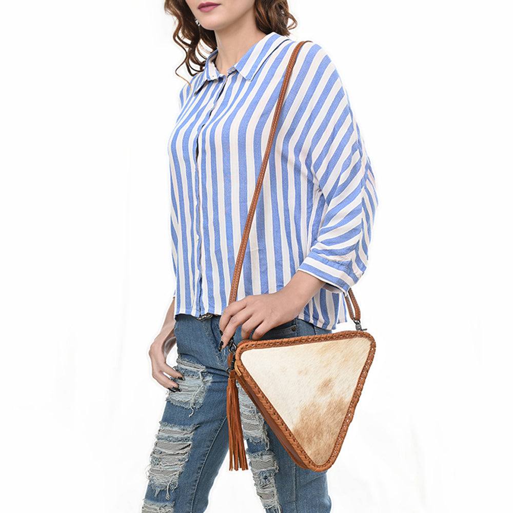 LC-ADBG576 Crossbody Hair On Genuine Western Leather Women Bag