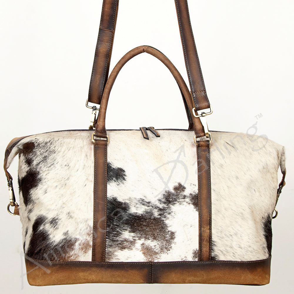 LC-ADBGI134 Duffel Hair On Genuine Western Leather Women Bag