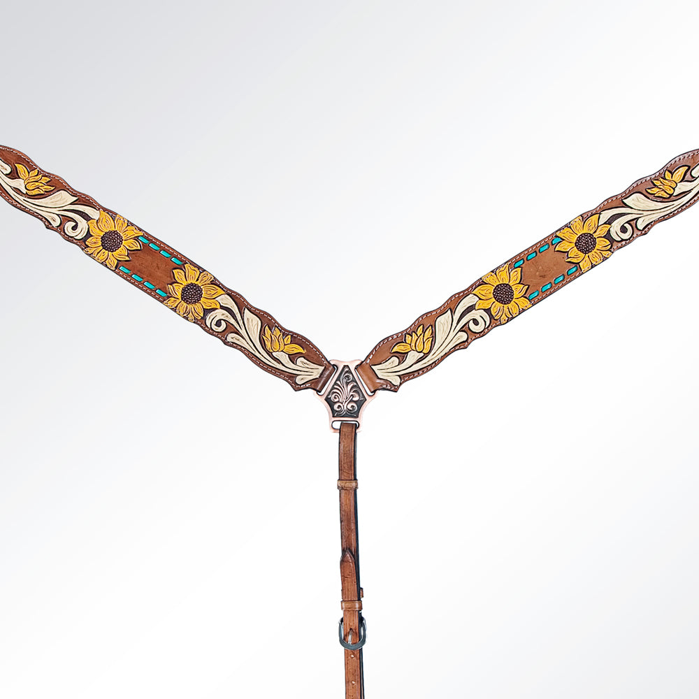 LC-ADPAF117-BC Western Leather Breast Collar