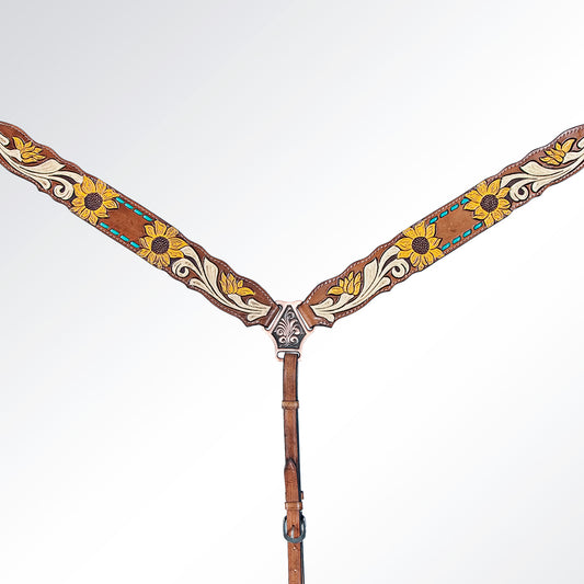 LC-ADPAF117-BC Western Leather Breast Collar