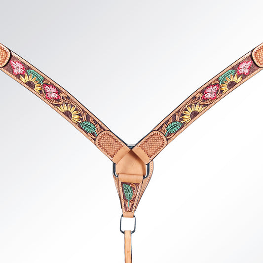 LC-ADPAF121-BC Western Leather Breast Collar