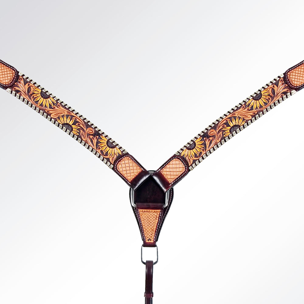 LC-ADPAF127-BC Western Leather Breast Collar