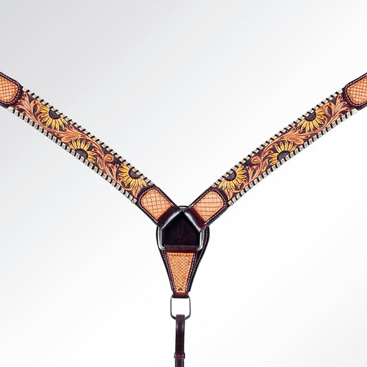 LC-ADPAF127-BC Western Leather Breast Collar