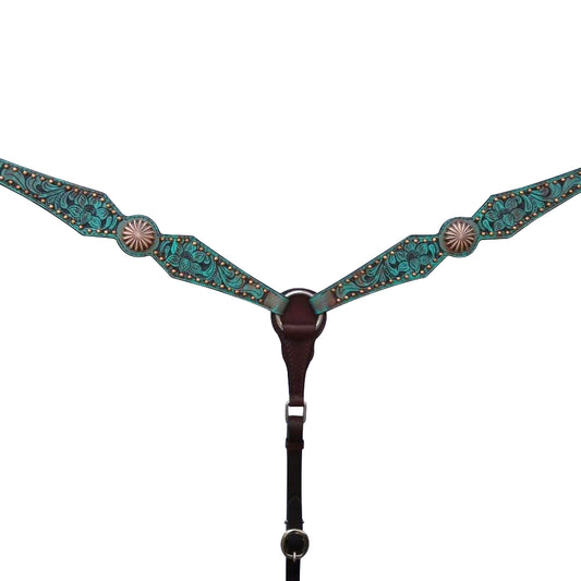 BER102-Western Leather Breast Collar